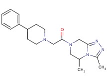 3,5-dimethyl-7-[(4-phenylpiperidin-1-yl)acetyl]-5,6,7,8-tetrahydro[1,2,4]triazolo[4,3-a]pyrazine