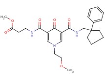 methyl N-{[1-(2-methoxyethyl)-4-oxo-5-({[(1-phenylcyclopentyl)methyl]amino}carbonyl)-1,4-dihydro-3-pyridinyl]carbonyl}-beta-alaninate
