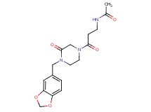 N-{3-[4-(1,3-benzodioxol-5-ylmethyl)-3-oxo-1-piperazinyl]-3-oxopropyl}acetamide