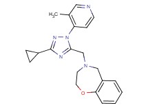 4-{[3-cyclopropyl-1-(3-methylpyridin-4-yl)-1H-1,2,4-triazol-5-yl]methyl}-2,3,4,5-tetrahydro-1,4-benzoxazepine
