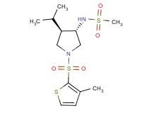 N-{(3S*,4R*)-4-isopropyl-1-[(3-methyl-2-thienyl)sulfonyl]-3-pyrrolidinyl}methanesulfonamide