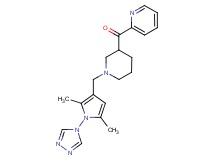 (1-{[2,5-dimethyl-1-(4H-1,2,4-triazol-4-yl)-1H-pyrrol-3-yl]methyl}piperidin-3-yl)(pyridin-2-yl)methanone