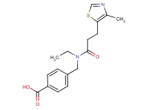4-({ethyl[3-(4-methyl-1,3-thiazol-5-yl)propanoyl]amino}methyl)benzoic acid
