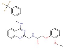 2-(2-methoxyphenoxy)-N-[(4-{[3-(trifluoromethyl)benzyl]amino}-2-quinazolinyl)methyl]acetamide
