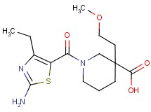 1-[(2-amino-4-ethyl-1,3-thiazol-5-yl)carbonyl]-3-(2-methoxyethyl)-3-piperidinecarboxylic acid