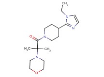 4-{2-[4-(1-ethyl-1H-imidazol-2-yl)-1-piperidinyl]-1,1-dimethyl-2-oxoethyl}morpholine