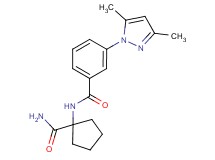 N-[1-(aminocarbonyl)cyclopentyl]-3-(3,5-dimethyl-1H-pyrazol-1-yl)benzamide