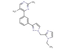 4-(3-{1-[(1-ethyl-1H-imidazol-2-yl)methyl]-1H-pyrazol-3-yl}phenyl)-2,5-dimethylpyrimidine