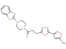 2-(4-{3-[5-(5-methyl-3-isoxazolyl)-1,3,4-oxadiazol-2-yl]propanoyl}-1-piperazinyl)-1,3-benzothiazole