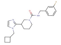 3-[1-(cyclobutylmethyl)-1H-imidazol-2-yl]-N-(3-fluorobenzyl)-1-piperidinecarboxamide