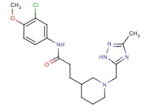 N-(3-chloro-4-methoxyphenyl)-3-{1-[(3-methyl-1H-1,2,4-triazol-5-yl)methyl]piperidin-3-yl}propanamide
