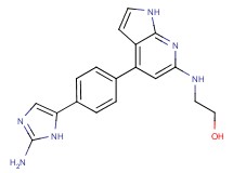 2-({4-[4-(2-amino-1H-imidazol-5-yl)phenyl]-1H-pyrrolo[2,3-b]pyridin-6-yl}amino)ethanol