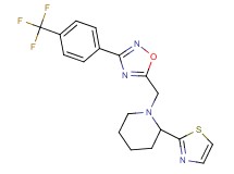 2-(1,3-thiazol-2-yl)-1-({3-[4-(trifluoromethyl)phenyl]-1,2,4-oxadiazol-5-yl}methyl)piperidine