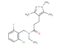 N-(2-chloro-6-fluorobenzyl)-N-ethyl-3-(1,3,5-trimethyl-1H-pyrazol-4-yl)propanamide
