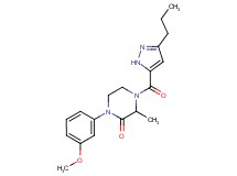 1-(3-methoxyphenyl)-3-methyl-4-[(3-propyl-1H-pyrazol-5-yl)carbonyl]piperazin-2-one