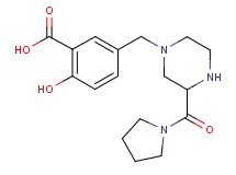 2-hydroxy-5-{[3-(1-pyrrolidinylcarbonyl)-1-piperazinyl]methyl}benzoic acid
