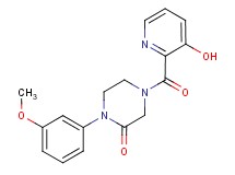 4-[(3-hydroxy-2-pyridinyl)carbonyl]-1-(3-methoxyphenyl)-2-piperazinone