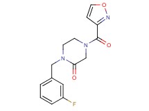1-(3-fluorobenzyl)-4-(isoxazol-3-ylcarbonyl)piperazin-2-one