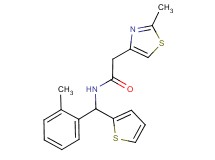 N-[(2-methylphenyl)(2-thienyl)methyl]-2-(2-methyl-1,3-thiazol-4-yl)acetamide