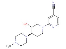 2-[(3R*,4R*)-3-hydroxy-4-(4-methyl-1-piperazinyl)-1-piperidinyl]isonicotinonitrile