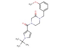 4-[(1-tert-butyl-1H-pyrrol-3-yl)carbonyl]-1-(3-methoxybenzyl)-2-piperazinone