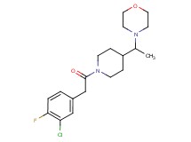 4-(1-{1-[(3-chloro-4-fluorophenyl)acetyl]-4-piperidinyl}ethyl)morpholine