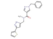 1-benzyl-N-methyl-N-{[3-(2-thienyl)-1H-pyrazol-5-yl]methyl}-1H-pyrazole-4-carboxamide