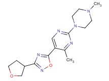 4-methyl-2-(4-methylpiperazin-1-yl)-5-[3-(tetrahydrofuran-3-yl)-1,2,4-oxadiazol-5-yl]pyrimidine