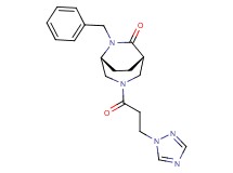(1S*,5R*)-6-benzyl-3-[3-(1H-1,2,4-triazol-1-yl)propanoyl]-3,6-diazabicyclo[3.2.2]nonan-7-one