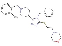 4-[2-({4-benzyl-5-[1-(2-methylbenzyl)-4-piperidinyl]-4H-1,2,4-triazol-3-yl}thio)ethyl]morpholine