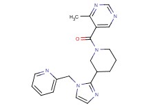 4-methyl-5-({3-[1-(2-pyridinylmethyl)-1H-imidazol-2-yl]-1-piperidinyl}carbonyl)pyrimidine