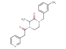 3-methyl-1-(3-methylbenzyl)-4-(pyridin-3-ylacetyl)piperazin-2-one