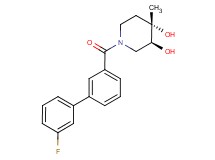 (3S*,4S*)-1-[(3'-fluorobiphenyl-3-yl)carbonyl]-4-methylpiperidine-3,4-diol