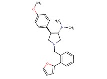 (3S*,4R*)-1-[2-(2-furyl)benzyl]-4-(4-methoxyphenyl)-N,N-dimethylpyrrolidin-3-amine