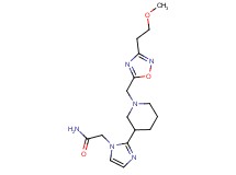 2-[2-(1-{[3-(2-methoxyethyl)-1,2,4-oxadiazol-5-yl]methyl}-3-piperidinyl)-1H-imidazol-1-yl]acetamide