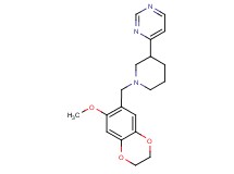 4-{1-[(7-methoxy-2,3-dihydro-1,4-benzodioxin-6-yl)methyl]piperidin-3-yl}pyrimidine