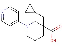 3-(cyclopropylmethyl)-1-(4-pyridinyl)-3-piperidinecarboxylic acid hydrochloride