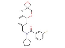 N-cyclopentyl-3-fluoro-N-{3-[(3-methyl-3-oxetanyl)methoxy]benzyl}benzamide