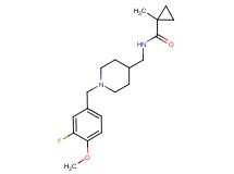 N-{[1-(3-fluoro-4-methoxybenzyl)piperidin-4-yl]methyl}-1-methylcyclopropanecarboxamide
