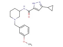 3-cyclopropyl-N-[1-(3-methoxybenzyl)-3-piperidinyl]-1H-pyrazole-5-carboxamide