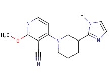 4-[3-(1H-imidazol-2-yl)-1-piperidinyl]-2-methoxynicotinonitrile
