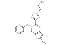 N-[(5-methyl-2-thienyl)methyl]-2-propyl-N-(2-pyridinylmethyl)-1,3-thiazole-4-carboxamide