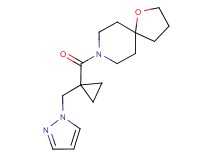 8-{[1-(1H-pyrazol-1-ylmethyl)cyclopropyl]carbonyl}-1-oxa-8-azaspiro[4.5]decane