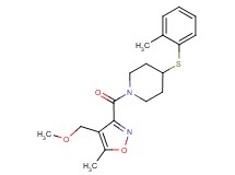 1-{[4-(methoxymethyl)-5-methyl-3-isoxazolyl]carbonyl}-4-[(2-methylphenyl)thio]piperidine