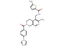 N-({7-[4-(1H-imidazol-1-yl)benzoyl]-3-methyl-5,6,7,8-tetrahydro-2,7-naphthyridin-4-yl}methyl)-5-methyl-2-thiophenecarboxamide
