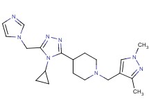 4-[4-cyclopropyl-5-(1H-imidazol-1-ylmethyl)-4H-1,2,4-triazol-3-yl]-1-[(1,3-dimethyl-1H-pyrazol-4-yl)methyl]piperidine