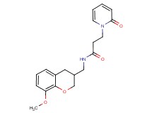 N-[(8-methoxy-3,4-dihydro-2H-chromen-3-yl)methyl]-3-(2-oxopyridin-1(2H)-yl)propanamide