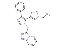 3-{[5-(1-ethyl-1H-pyrazol-4-yl)-4-phenyl-1H-imidazol-1-yl]methyl}[1,2,4]triazolo[4,3-a]pyridine