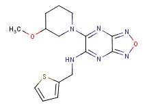 6-(3-methoxy-1-piperidinyl)-N-(2-thienylmethyl)[1,2,5]oxadiazolo[3,4-b]pyrazin-5-amine