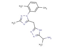 1-(5-{[1-(2,5-dimethylphenyl)-3-methyl-1H-1,2,4-triazol-5-yl]methyl}-4H-1,2,4-triazol-3-yl)ethanamine